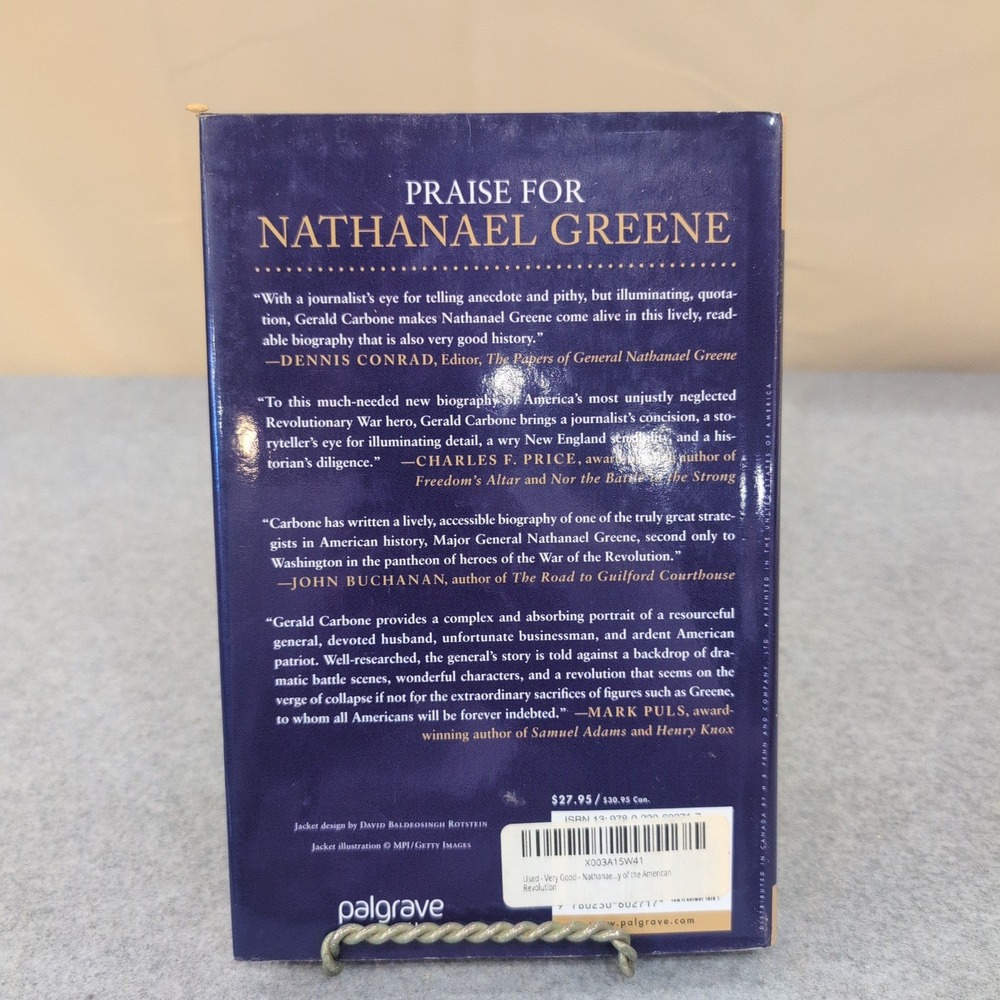 Nathanael Greene A Biography of the American Revolution Gerald Carbone Hardcover - Picture 2 of 6